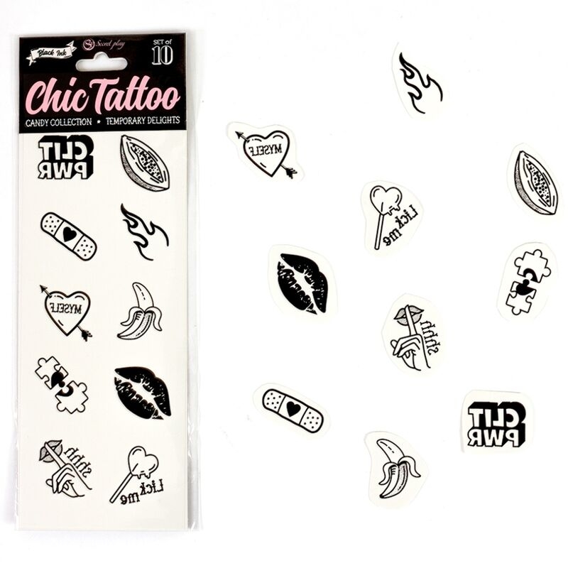 Secret Play - Set de 10 Tattoos Temporales Candy Collection 4