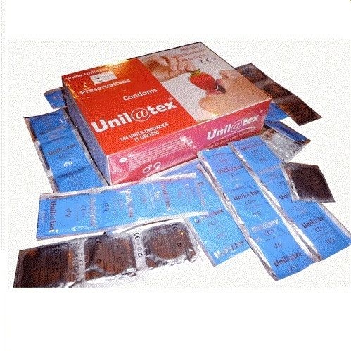 Unilatex Preservativos Rojos/Fresa 144 Uds 1