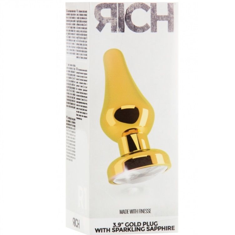 Rich R1 Plug Anal Metal Clear Shaphire 10cm 3