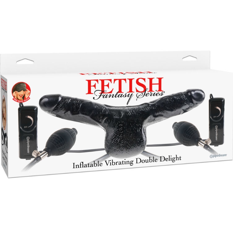 Fetish Fantasy Series Doble Pene Vibrador Inflable Negro 1