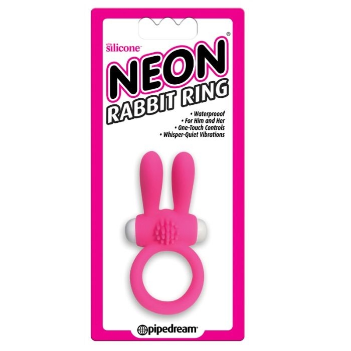 Anillo Vibrador con Rabbit Neon 2