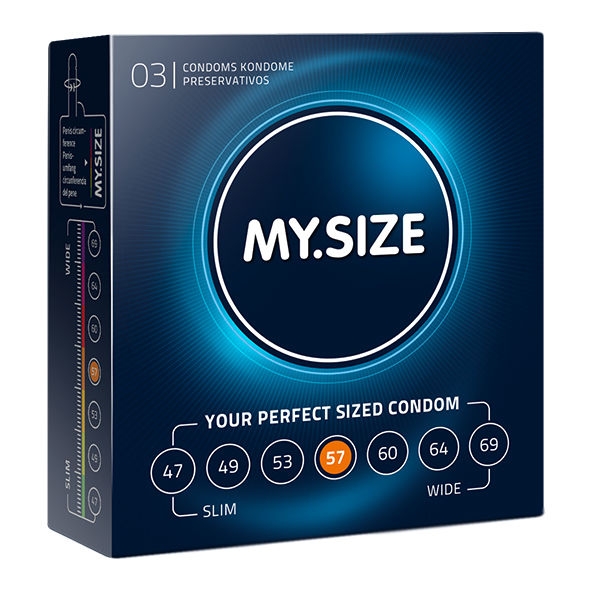 My Size Natural Condom Latex 57mm 3 Uds 1