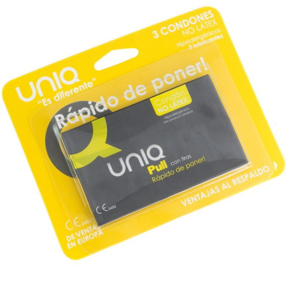 Uniq Pull con Tiras Preservativo Sin Latex 3uds 1