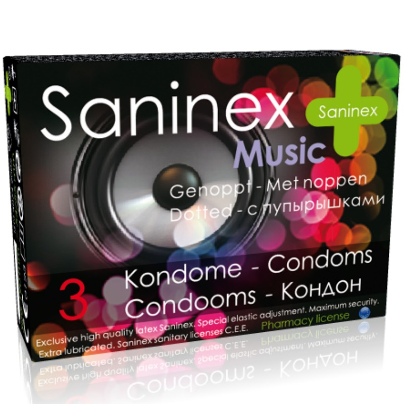 Saninex Condoms Music Punteado 3 Uds 1