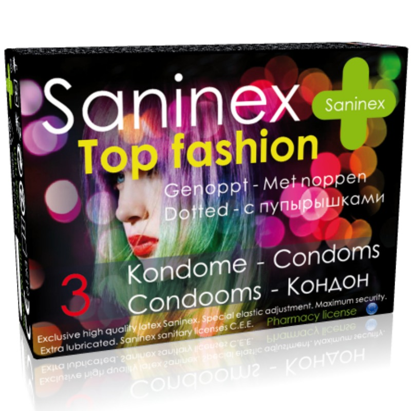 Saninex Condoms Top Fashion Punteados 3 Uds 1