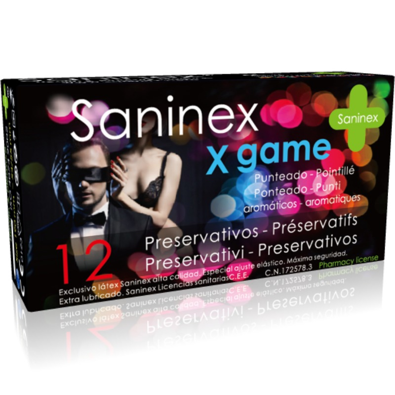 Saninex X Game Preservativos Punteados Aromatizados 12 Uds 1