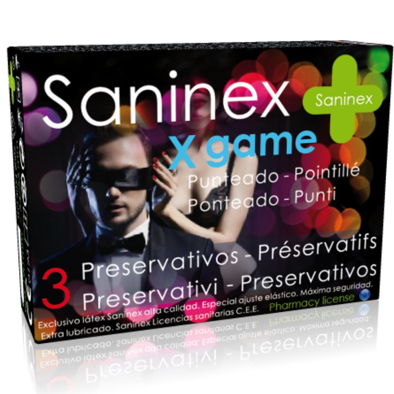 Saninex X Game Preservativos Punteados Aromatizados 3 Uds 1