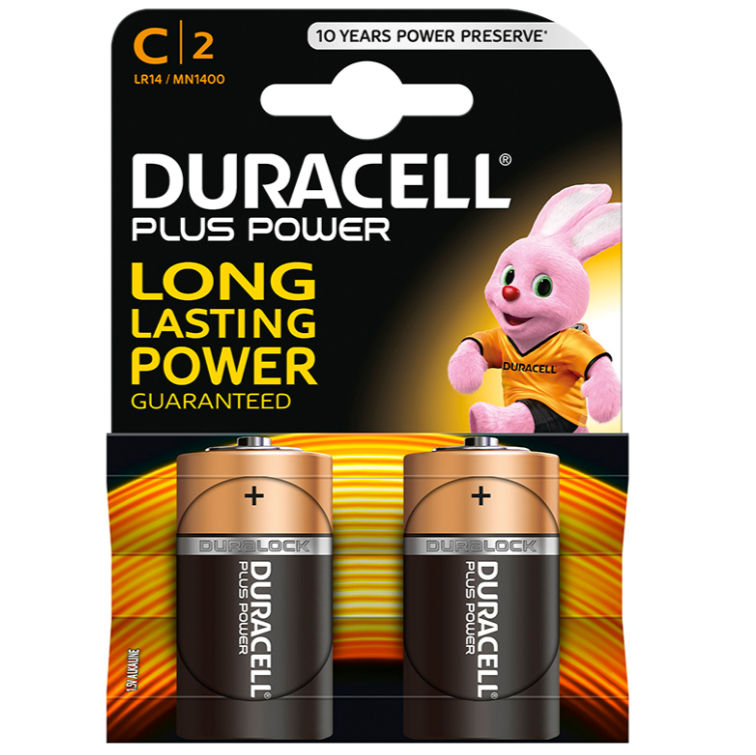 Duracell Plus Power Pila Alcalina C Lr14 Blister*2 1
