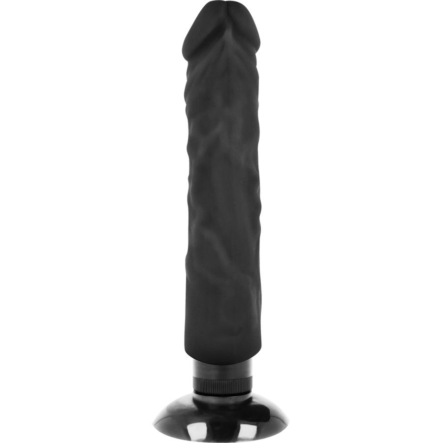 Based Cock Realistic Vibrador 2-1 Negro 20cm 2