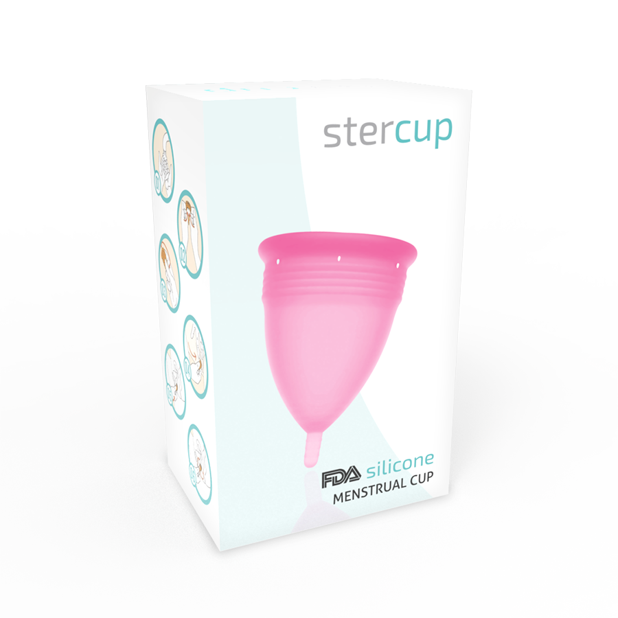Stercup Copa Menstrual Fda Silicone Talla L Rosa 3