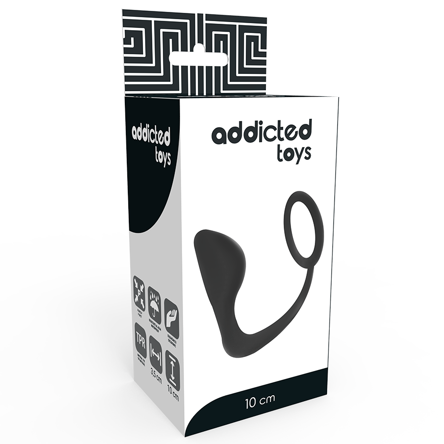 Addicted Toys Plug Anal con Anillo Pene Negro 3