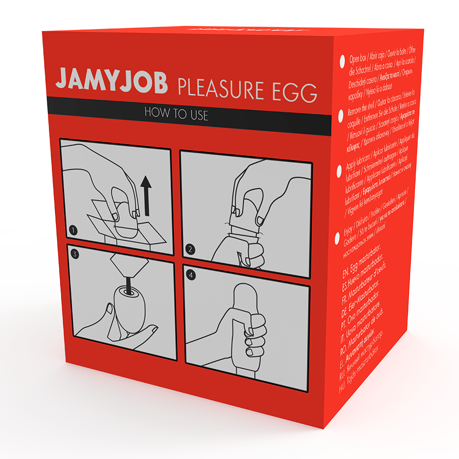 Jamyjob Huevo Masturbador Discreto Version Rojo Joy 10
