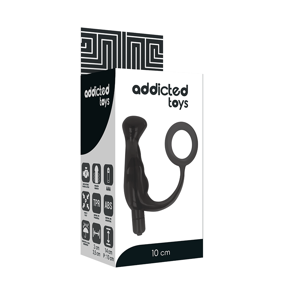 Addicted Toys Vibrador Prostático Recargable Negro 10 cm 4