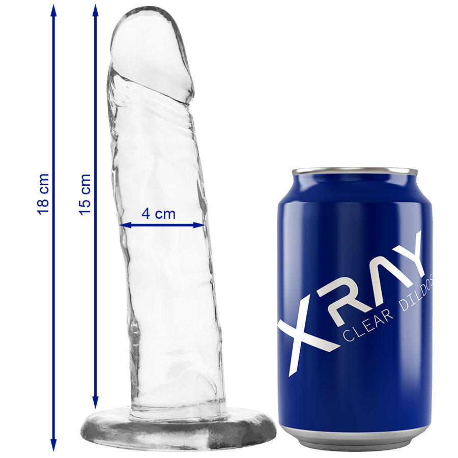 Xray Clear Dildo Transparente 18cm X 4cm 1