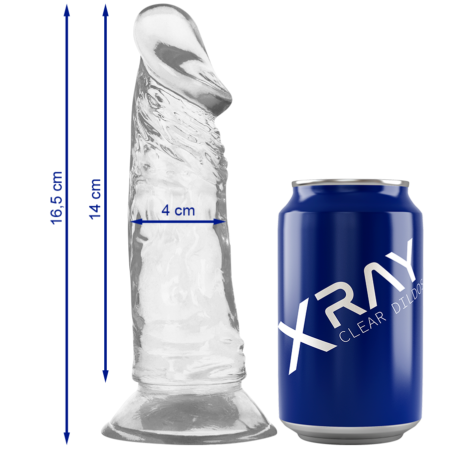 Xray Clear Dildo Transparente 16.5cm X 4cm 1