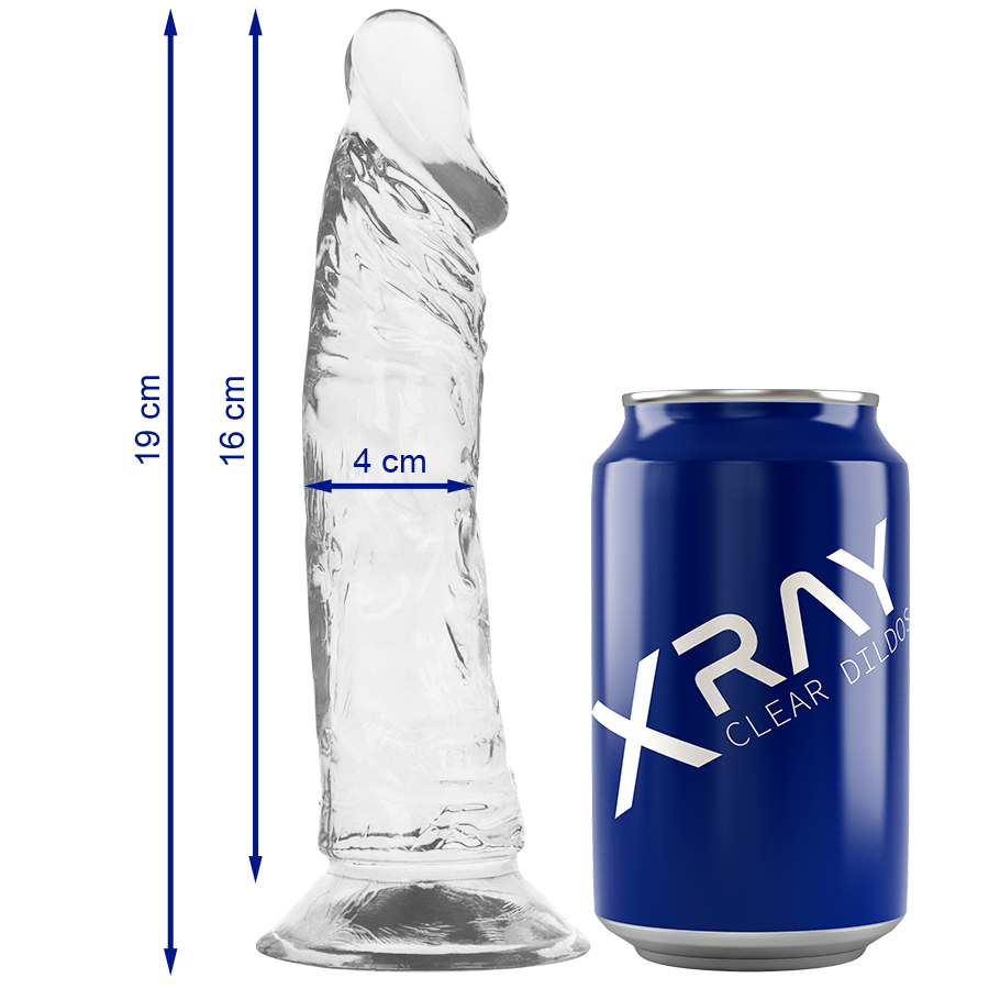Xray Clear Dildo Transparente 19 cm X 4cm 1