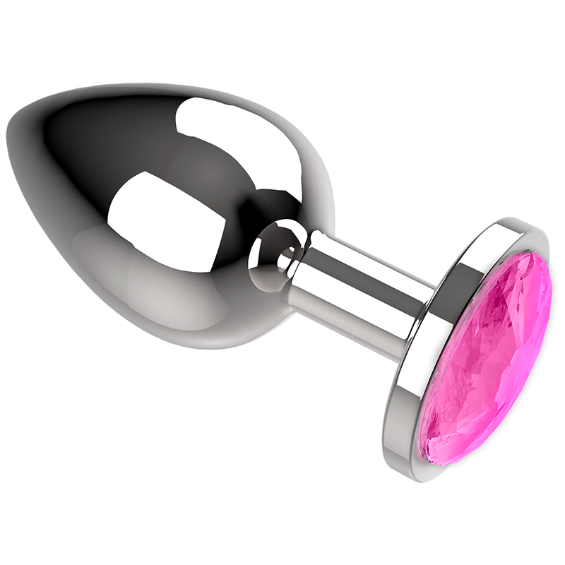 Coquette Plug Anal de Metal Talla S Pink Clear 2.7x 8cm 4