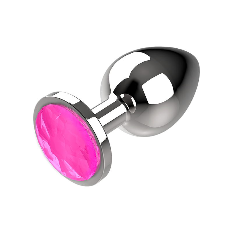 Coquette Plug Anal de Metal Talla S Pink Clear 2.7x 8cm 7