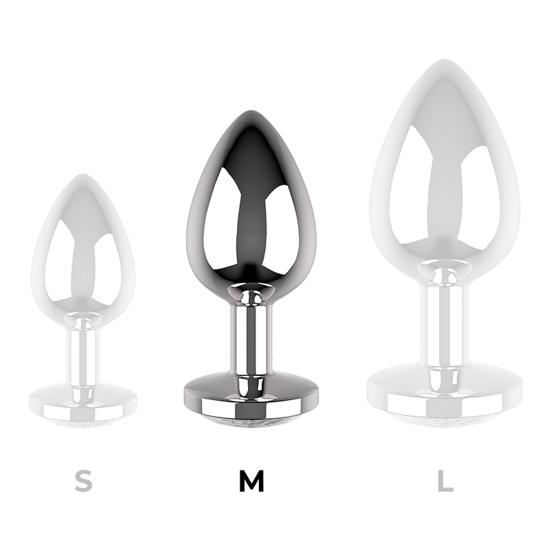 Coquette Plug Anal de Metal Talla M Cristal Clear 3.5 X 8cm 8