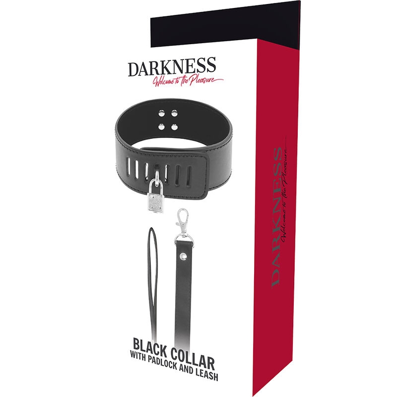 Dark Ness Collar Bdsm con Candado Negro 2
