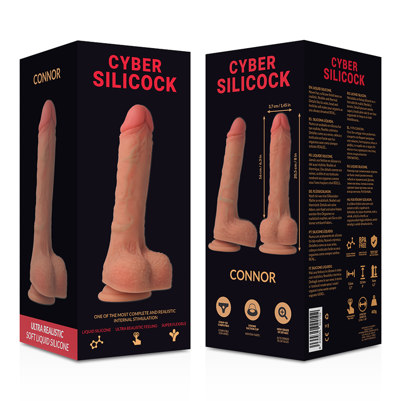 Cyber Silicock Connor Realistico Silicona Liquida 20.5cm 6