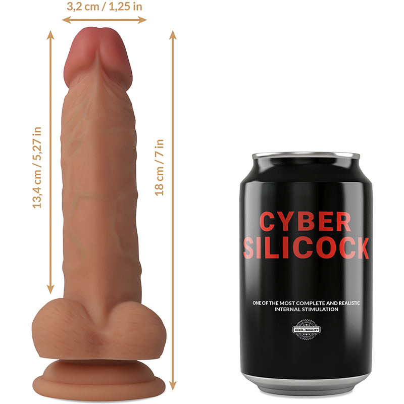 Cyber Silicock Jude Realistico Silicona Liquida 18cm 6
