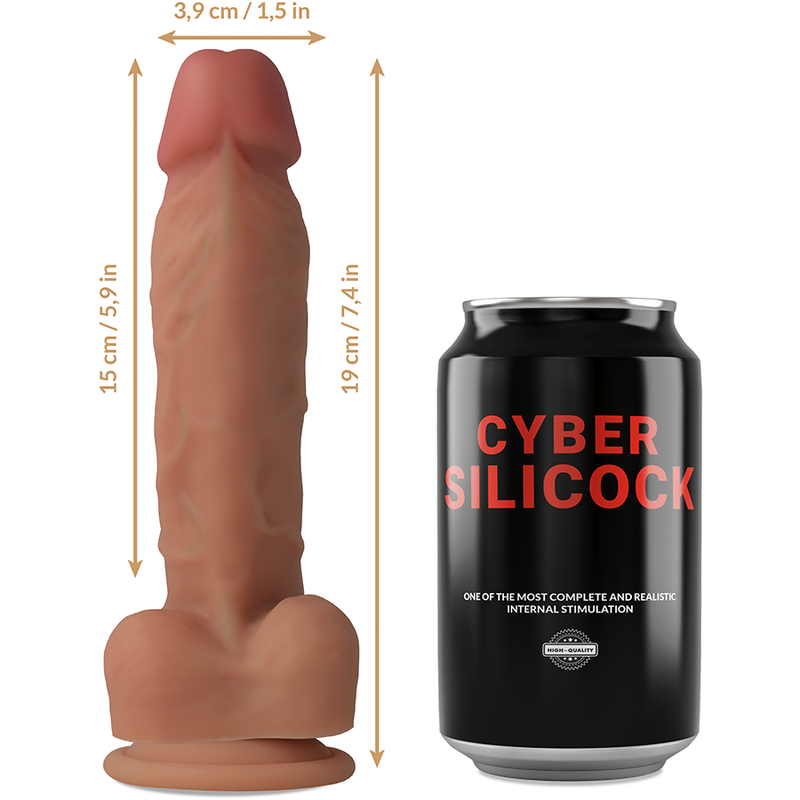 Cyber Silicock Oliver Realistico Silicona Liquida 19 cm 6