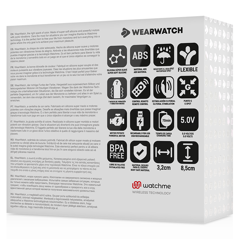 Wearwatch Vibrador Dual Technology Watchme Aguamarina / Azabache 7