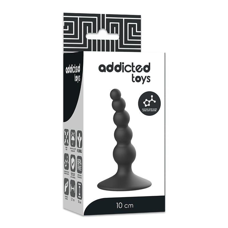 Addicted Toys Anal Sexual Plug 10cm Negro 2
