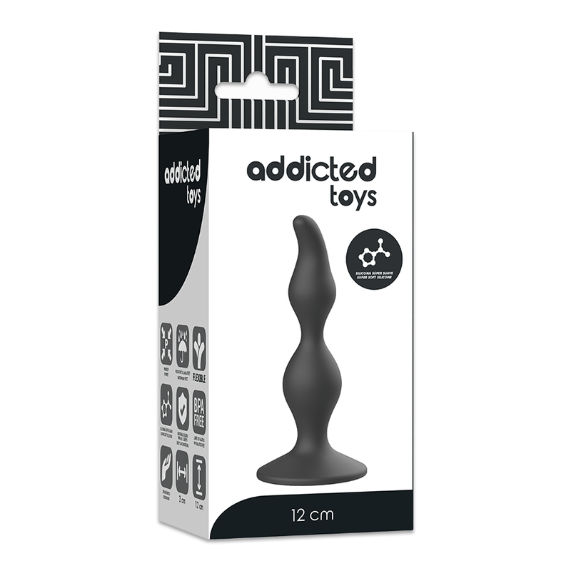 Addicted Toys Anal Sexual Plug 12cm Negro 5