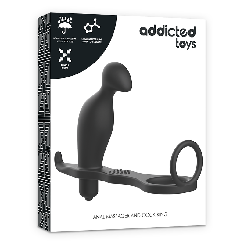 Addicted Toys Plug Anal con Anillo Silicona Negro 5
