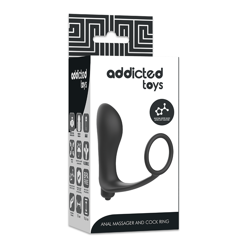Addicted Toys Plug Anal Vibrador con Anillo Pene 5