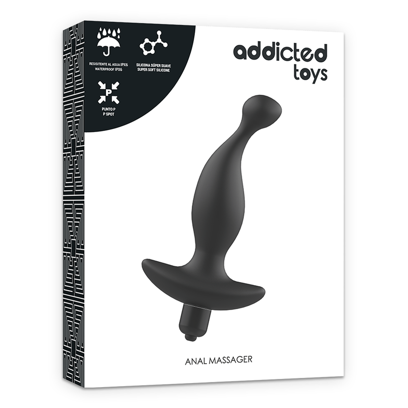Addicted Toys Masajeador Anal con Vibración Negro 4