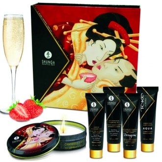 Kit Secret Geisha Fresa Champagne Shunga