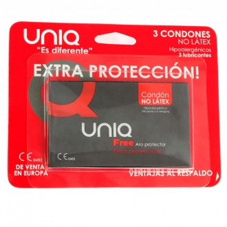 Uniq Free Aro Protector Preservativo Sin Latex 3uds