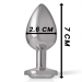 Imagen Miniatura Intense - Plug Anal Metal Aluminio Corazón Blanco Talla S 4