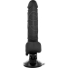 Imagen Miniatura Based Cock Realistic Vibrador Control Remoto Negro 18.5cm 2