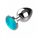 Imagen Miniatura Coquette Plug Anal de Metal Talla S Cristal Blue 2.7x 8cm 7