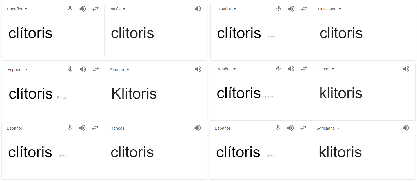Traduccion clítoris